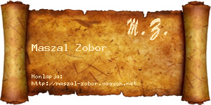 Maszal Zobor névjegykártya